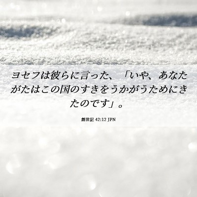 Picture 06 - 創世記 42:12 JPN - ヨセフは彼らに言った、「いや、あ - Bible Verse Picture