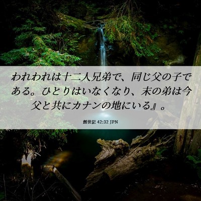 Picture 06 - 創世記 42:32 JPN - われわれは十二人兄弟で、同じ父の - Bible Verse Picture