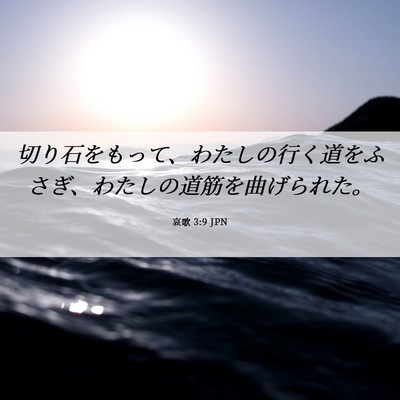 Picture 06 - 哀歌 3:9 JPN - 切り石をもって、わたしの行く道を - Bible Verse Picture