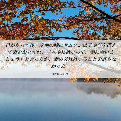 Picture 06 - 士師記 15:1 JPN - 日がたって後、麦刈の時にサムソン - Bible Verse Picture