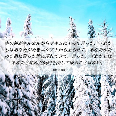 Picture 06 - 士師記 2:1 JPN - 主の使がギルガルからボキムに上っ - Bible Verse Picture
