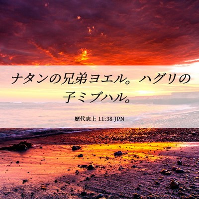 Picture 06 - 歴代志上 11:38 JPN - ナタンの兄弟ヨエル。ハグリの子ミ - Bible Verse Picture