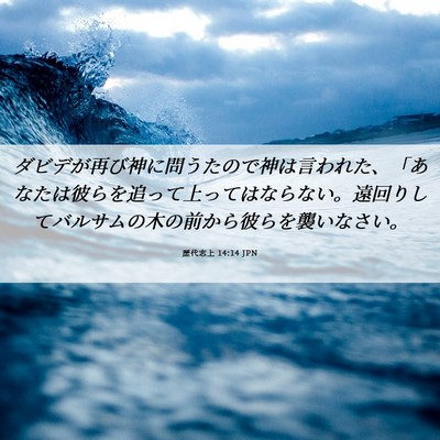 Picture 06 - 歴代志上 14:14 JPN - ダビデが再び神に問うたので神は言 - Bible Verse Picture