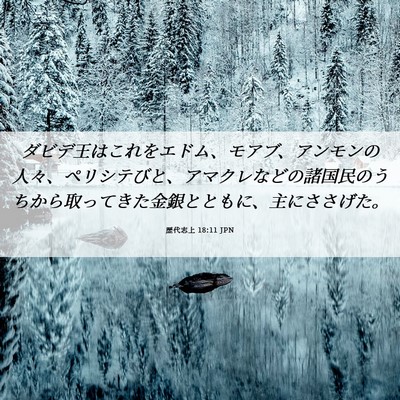 Picture 06 - 歴代志上 18:11 JPN - ダビデ王はこれをエドム、モアブ、 - Bible Verse Picture