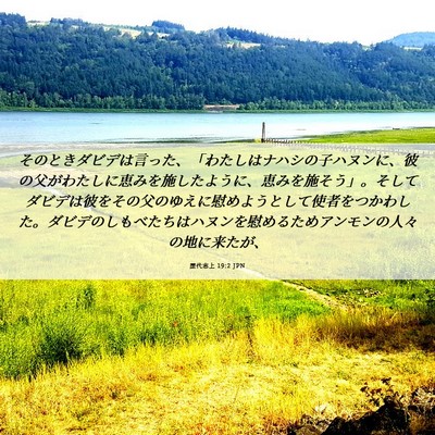 Picture 06 - 歴代志上 19:2 JPN - そのときダビデは言った、「わたし - Bible Verse Picture