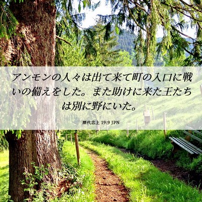 Picture 06 - 歴代志上 19:9 JPN - アンモンの人々は出て来て町の入口 - Bible Verse Picture