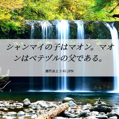 Picture 06 - 歴代志上 2:45 JPN - シャンマイの子はマオン。マオンは - Bible Verse Picture
