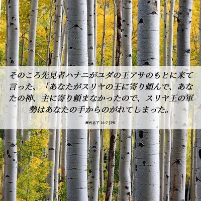 Picture 06 - 歴代志下 16:7 JPN - そのころ先見者ハナニがユダの王ア - Bible Verse Picture