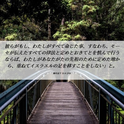 Picture 06 - 歴代志下 33:8 JPN - 彼らがもし、わたしがすべて命じた - Bible Verse Picture