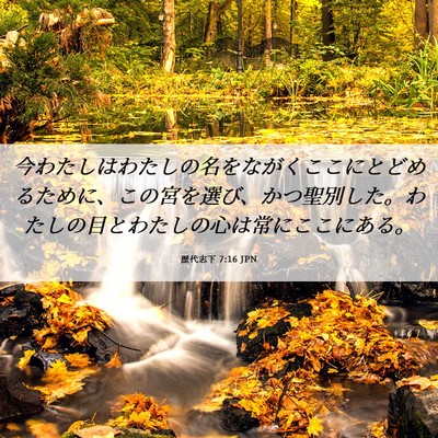 Picture 06 - 歴代志下 7:16 JPN - 今わたしはわたしの名をながくここ - Bible Verse Picture