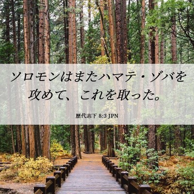 Picture 06 - 歴代志下 8:3 JPN - ソロモンはまたハマテ・ゾバを攻め - Bible Verse Picture