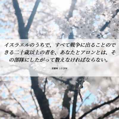 Picture 06 - 民数記 1:3 JPN - イスラエルのうちで、すべて戦争に - Bible Verse Picture