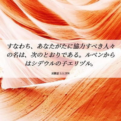 Picture 06 - 民数記 1:5 JPN - すなわち、あなたがたに協力すべき - Bible Verse Picture