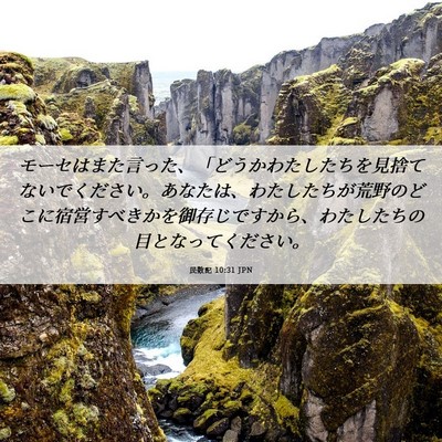 Picture 06 - 民数記 10:31 JPN - モーセはまた言った、「どうかわた - Bible Verse Picture
