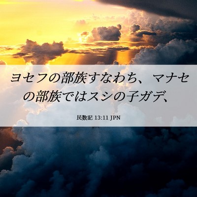 Picture 06 - 民数記 13:11 JPN - ヨセフの部族すなわち、マナセの部 - Bible Verse Picture