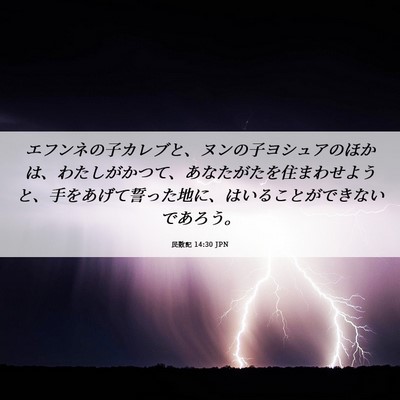 Picture 06 - 民数記 14:30 JPN - エフンネの子カレブと、ヌンの子ヨ - Bible Verse Picture
