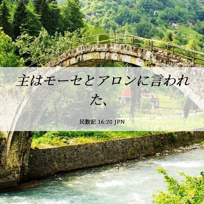 Picture 06 - 民数記 16:20 JPN - 主はモーセとアロンに言われた、 - Bible Verse Picture