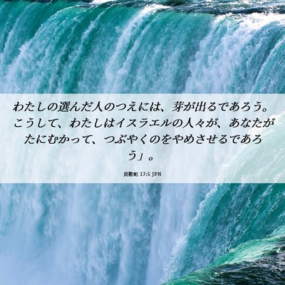 Picture 06 - 民数記 17:5 JPN - わたしの選んだ人のつえには、芽が - Bible Verse Picture