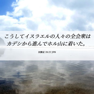 Picture 06 - 民数記 20:22 JPN - こうしてイスラエルの人々の全会衆 - Bible Verse Picture