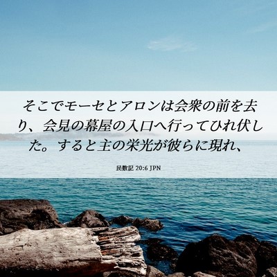 Picture 06 - 民数記 20:6 JPN - そこでモーセとアロンは会衆の前を - Bible Verse Picture