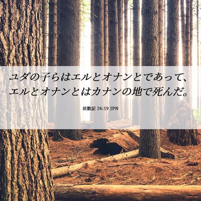 Picture 06 - 民数記 26:19 JPN - ユダの子らはエルとオナンとであっ - Bible Verse Picture