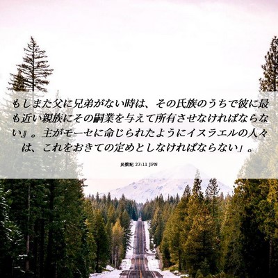 Picture 06 - 民数記 27:11 JPN - もしまた父に兄弟がない時は、その - Bible Verse Picture