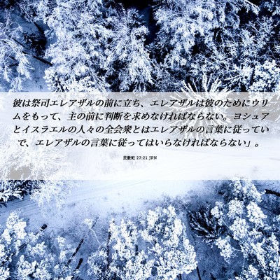 Picture 06 - 民数記 27:21 JPN - 彼は祭司エレアザルの前に立ち、エ - Bible Verse Picture