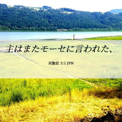 Picture 06 - 民数記 3:5 JPN - 主はまたモーセに言われた、 - Bible Verse Picture