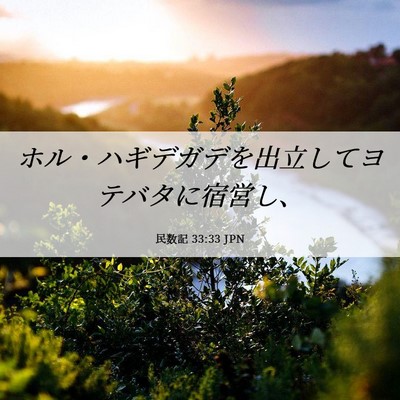 Picture 06 - 民数記 33:33 JPN - ホル・ハギデガデを出立してヨテバ - Bible Verse Picture