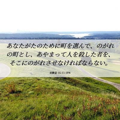 Picture 06 - 民数記 35:11 JPN - あなたがたのために町を選んで、の - Bible Verse Picture