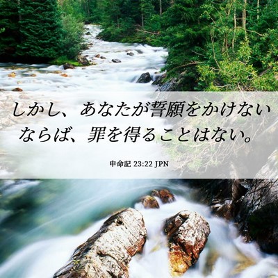 Picture 06 - 申命記 23:22 JPN - しかし、あなたが誓願をかけないな - Bible Verse Picture