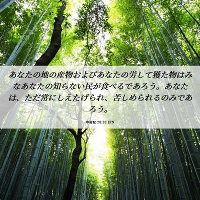 Picture 06 - 申命記 28:33 JPN - あなたの地の産物およびあなたの労 - Bible Verse Picture