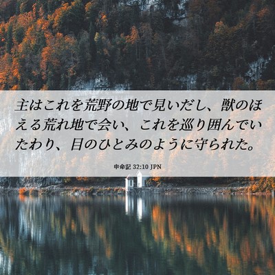 Picture 06 - 申命記 32:10 JPN - 主はこれを荒野の地で見いだし、獣 - Bible Verse Picture