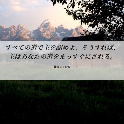Picture 06 - 箴言 3:6 JPN - すべての道で主を認めよ、そうすれ - Bible Verse Picture