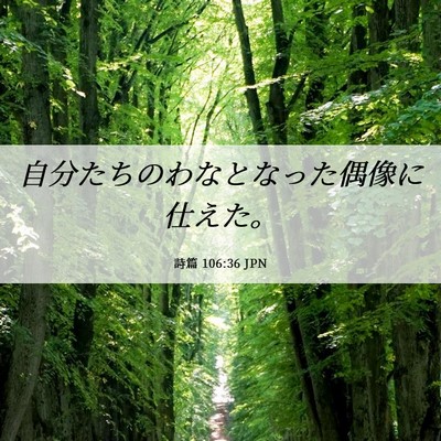 Picture 06 - 詩篇 106:36 JPN - 自分たちのわなとなった偶像に仕え - Bible Verse Picture