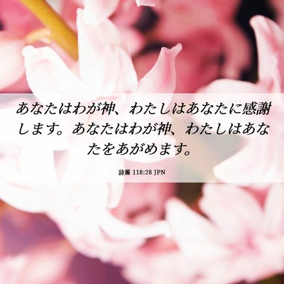 Picture 06 - 詩篇 118:28 JPN - あなたはわが神、わたしはあなたに - Bible Verse Picture
