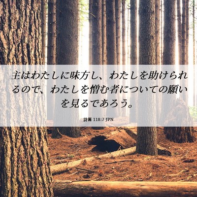 Picture 06 - 詩篇 118:7 JPN - 主はわたしに味方し、わたしを助け - Bible Verse Picture