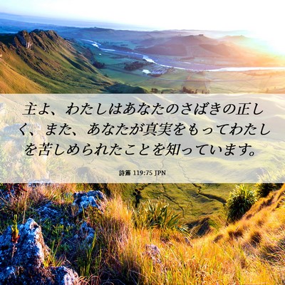 Picture 06 - 詩篇 119:75 JPN - 主よ、わたしはあなたのさばきの正 - Bible Verse Picture