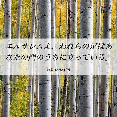 Picture 06 - 詩篇 122:2 JPN - エルサレムよ、われらの足はあなた - Bible Verse Picture
