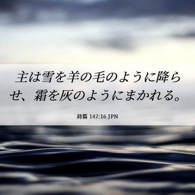 Picture 06 - 詩篇 147:16 JPN - 主は雪を羊の毛のように降らせ、霜 - Bible Verse Picture