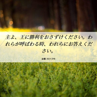 Picture 06 - 詩篇 20:9 JPN - 主よ、王に勝利をおさずけください - Bible Verse Picture