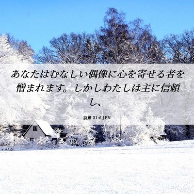 Picture 06 - 詩篇 31:6 JPN - あなたはむなしい偶像に心を寄せる - Bible Verse Picture