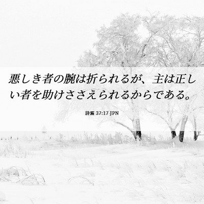 Picture 06 - 詩篇 37:17 JPN - 悪しき者の腕は折られるが、主は正 - Bible Verse Picture