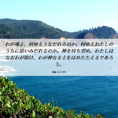 Picture 06 - 詩篇 42:5 JPN - わが魂よ、何ゆえうなだれるのか。 - Bible Verse Picture