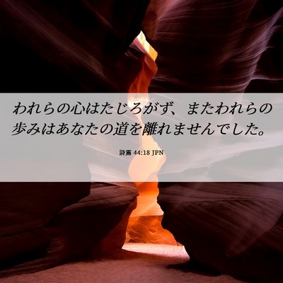 Picture 06 - 詩篇 44:18 JPN - われらの心はたじろがず、またわれ - Bible Verse Picture