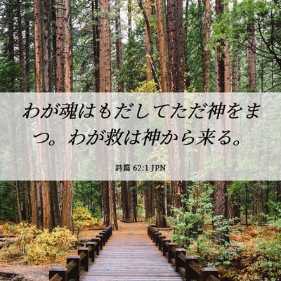 Picture 06 - 詩篇 62:1 JPN - わが魂はもだしてただ神をまつ。わ - Bible Verse Picture