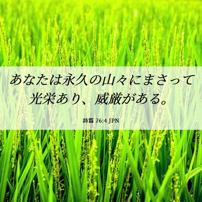 Picture 06 - 詩篇 76:4 JPN - あなたは永久の山々にまさって光栄 - Bible Verse Picture