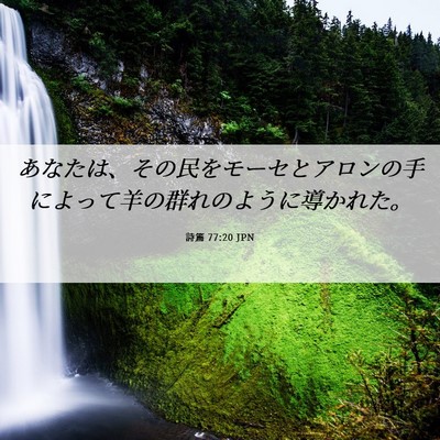Picture 06 - 詩篇 77:20 JPN - あなたは、その民をモーセとアロン - Bible Verse Picture