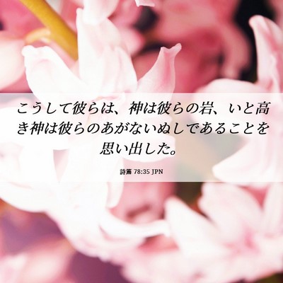 Picture 06 - 詩篇 78:35 JPN - こうして彼らは、神は彼らの岩、い - Bible Verse Picture