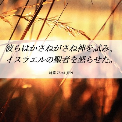Picture 06 - 詩篇 78:41 JPN - 彼らはかさねがさね神を試み、イス - Bible Verse Picture